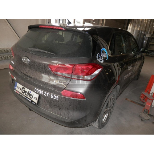 H098A GALIA Полностью оцинкованный фаркоп на Hyundai i30 хетчбек 3/5 дверей 2016-2018. Тип шара: A. Установка без снятия и выреза бампера. Нагрузки: 1600/85 кг, масса фаркопа 13,42 кг