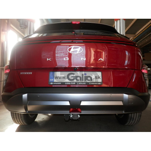 H117C GALIA Полностью оцинкованный фаркоп на Hyundai Kona 2023-. Тип шара: C (горизонтальный съемный). Установка без снятия и выреза бампера. Нагрузки: 1400/80 кг, масса фаркопа 16,47 кг