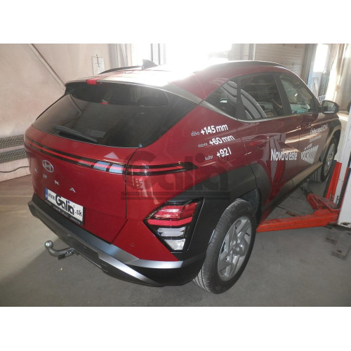 H117C GALIA Полностью оцинкованный фаркоп на Hyundai Kona 2023-. Тип шара: C (горизонтальный съемный). Установка без снятия и выреза бампера. Нагрузки: 1400/80 кг, масса фаркопа 16,47 кг