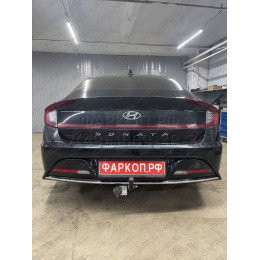 H234-A Лидер-плюс ТСУ для Hyundai Sonata VIII 2019-. Требуется подрезка бампера. Тип шара: A. Нагрузки: 1200/75 кг, масса фаркопа 13,6 кг (без электрики в комплект