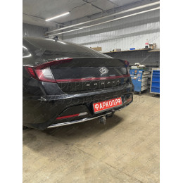 H234-A Лидер-плюс ТСУ для Hyundai Sonata VIII 2019-. Требуется подрезка бампера. Тип шара: A. Нагрузки: 1200/75 кг, масса фаркопа 13,6 кг (без электрики в комплект