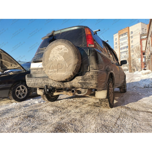 H.H01.A HALTY Фаркоп на Honda CR-V 1996-2001. Требуется подрезка бампера. Тип шара: A. Нагрузки: 1500/75 кг, масса фаркопа 15,3 кг