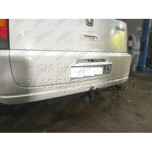 H.H08.A HALTY Фаркоп на Honda Stepwagon 2WD/4WD 1996-2001 без подрезки бампера. Тип шара: A. Нагрузки: 750/75 кг, масса фаркопа 14,6 кг