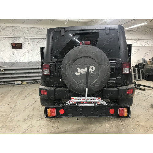 J008A GALIA Полностью оцинкованный фаркоп на Jeep Wrangler JK 2007-2018, JL 2018-. Подрозетник убирается за бампер. Тип шара: A. Установка без снятия и выреза бампера. Нагрузки: 3500/170 кг, масса фаркопа 8,52 кг