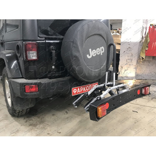 J008A GALIA Полностью оцинкованный фаркоп на Jeep Wrangler JK 2007-2018, JL 2018-. Подрозетник убирается за бампер. Тип шара: A. Установка без снятия и выреза бампера. Нагрузки: 3500/170 кг, масса фаркопа 8,52 кг
