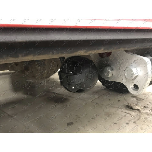 J008A GALIA Полностью оцинкованный фаркоп на Jeep Wrangler JK 2007-2018, JL 2018-. Подрозетник убирается за бампер. Тип шара: A. Установка без снятия и выреза бампера. Нагрузки: 3500/170 кг, масса фаркопа 8,52 кг