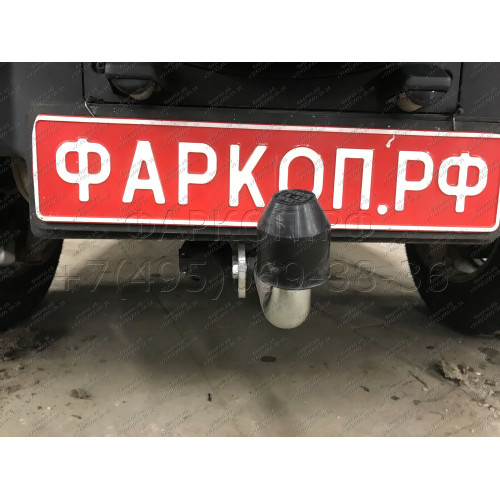 J008A GALIA Полностью оцинкованный фаркоп на Jeep Wrangler JK 2007-2018, JL 2018-. Подрозетник убирается за бампер. Тип шара: A. Установка без снятия и выреза бампера. Нагрузки: 3500/170 кг, масса фаркопа 8,52 кг