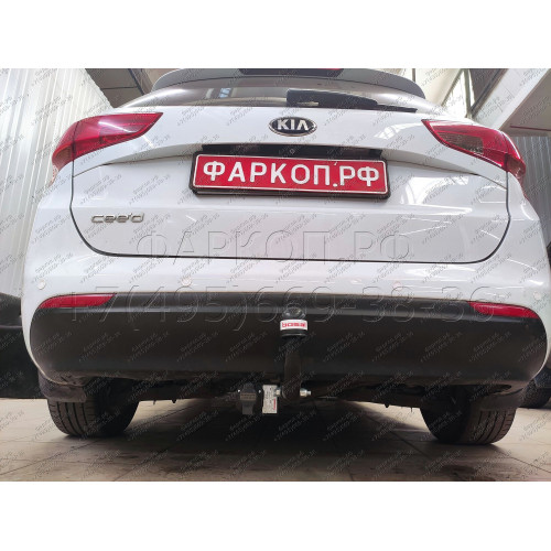 6756-A ORIS Фаркоп на Kia Ceed универсал 2012-2018, Hyundai i30 универсал 2012-2019. Необходима подрезка бампера. Тип шара: A. Нагрузки: 1500/75 кг, масса фаркопа 16,8 кг (без электрики в комплекте)