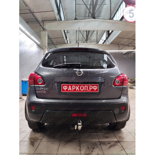 N054A GALIA Полностью оцинкованный фаркоп на Nissan Qashqai 2007-2014 (невидимый вырез бампера), Nissan Qashqai 2, в т.ч. Qashqai +2 2014-2021 (без подрезки бампера). Тип шара: A. Нагрузки: 1800/100 кг, масса фаркопа 17,22 кг