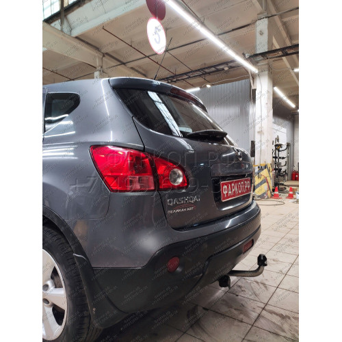 N054A GALIA Полностью оцинкованный фаркоп на Nissan Qashqai 2007-2014 (невидимый вырез бампера), Nissan Qashqai 2, в т.ч. Qashqai +2 2014-2021 (без подрезки бампера). Тип шара: A. Нагрузки: 1800/100 кг, масса фаркопа 17,22 кг