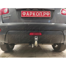 N054A GALIA Полностью оцинкованный фаркоп на Nissan Qashqai 2007-2014 (невидимый вырез бампера), Nissan Qashqai 2, в т.ч. Qashqai +2 2014-2021 (без подрезки бампера). Тип шара: 