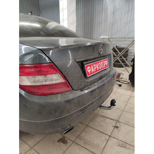 M125A GALIA Полностью оцинкованный фаркоп на Mercedes C-Class w204 седан 2007-2014 / s204 универсал 2007-2014, не подходит для AMG, не подходит на широкий бампер. Подрозетник убирается за бампер. Тип шара: A. Без выреза бампера. Нагрузки: 1900/100 кг, мас