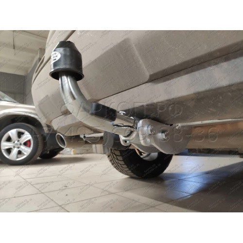 T072C GALIA Полностью оцинкованный фаркоп на Toyota RAV4 V XA50 2019-2025, Suzuki Across 2020-2025. Тип шара: C (горизонтальный съемный). Установка без снятия и выреза бампера. Нагрузки: 2100/100 кг, масса фаркопа 19,52 кг
