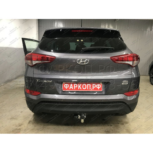 H095A GALIA Полностью оцинкованный фаркоп на Hyundai Tucson дорестайл 2015-2018 (установка без снятия и выреза бампера), Kia Sportage 4 дорестайл 2015-2018 (требуется невидимая подрезка бампера). Тип шара: A. Нагрузки: 2200/100 кг, масса фаркопа 15,22 кг