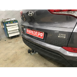 H095A GALIA Полностью оцинкованный фаркоп на Hyundai Tucson дорестайл 2015-2018 (установка без снятия и выреза бампера), Kia Sportage 4 дорестайл 2015-2018 (требуется 