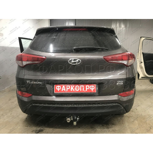H095A GALIA Полностью оцинкованный фаркоп на Hyundai Tucson дорестайл 2015-2018 (установка без снятия и выреза бампера), Kia Sportage 4 дорестайл 2015-2018 (требуется невидимая подрезка бампера). Тип шара: A. Нагрузки: 2200/100 кг, масса фаркопа 15,22 кг