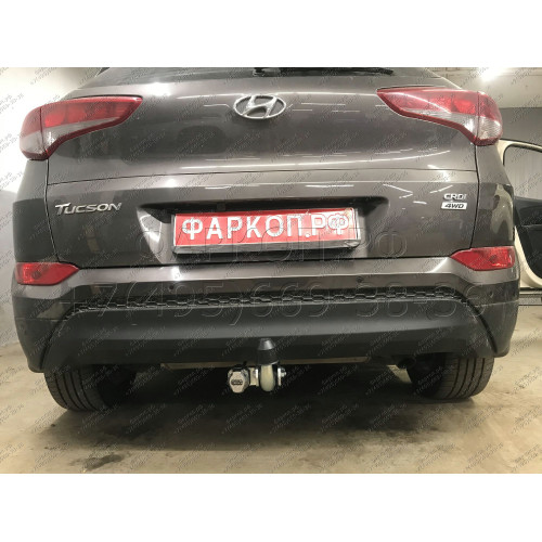 H095A GALIA Полностью оцинкованный фаркоп на Hyundai Tucson дорестайл 2015-2018 (установка без снятия и выреза бампера), Kia Sportage 4 дорестайл 2015-2018 (требуется невидимая подрезка бампера). Тип шара: A. Нагрузки: 2200/100 кг, масса фаркопа 15,22 кг