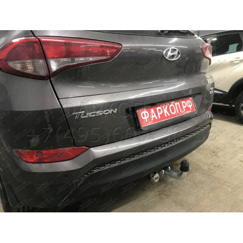 H095A GALIA Полностью оцинкованный фаркоп на Hyundai Tucson дорестайл 2015-2018 (установка без снятия и выреза бампера), Kia Sportage 4 дорестайл 2015-2018 (требуется невидимая подрезка бампера). Тип шара: A. Нагрузки: 2200/100 кг, масса фаркопа 15,22 кг