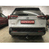 T072C GALIA Полностью оцинкованный фаркоп на Toyota RAV4 V XA50 2019-2025, Suzuki Across 2020-2025. Тип шара: C (горизонтальный съемный). Установка без снятия и выреза бампера. Нагрузки: 2100/100 кг, масса фаркопа 19,52 кг