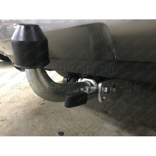 T072C GALIA Полностью оцинкованный фаркоп на Toyota RAV4 V XA50 2019-2025, Suzuki Across 2020-2025. Тип шара: C (горизонтальный съемный). Установка без снятия и выреза бампера. Нагрузки: 2100/100 кг, масса фаркопа 19,52 кг
