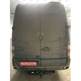 313376600001 WESTFALIA Фаркоп на Mercedes Sprinter 2006-, Volkswagen Crafter 2006-2017 без ступеньки. Без выреза в бампере. Площадка под шар фланцевого типа, без шара в компле