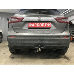 N054A GALIA Полностью оцинкованный фаркоп на Nissan Qashqai 2007-2014 (невидимый вырез бампера), Nissan Qashqai 2, в т.ч. Qashqai +2 2014-2021 (без подрезки бампера). Тип шара: 