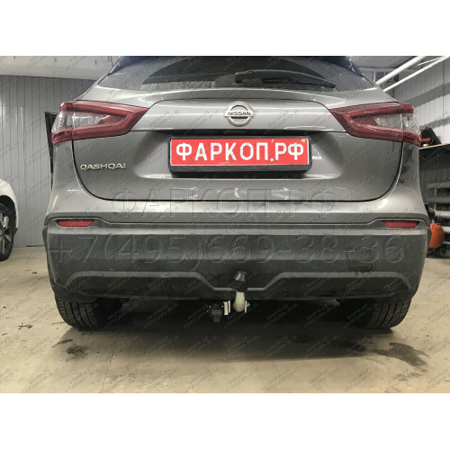 N054A GALIA Полностью оцинкованный фаркоп на Nissan Qashqai 2007-2014 (невидимый вырез бампера), Nissan Qashqai 2, в т.ч. Qashqai +2 2014-2021 (без подрезки бампера). Тип шара: A. Нагрузки: 1800/100 кг, масса фаркопа 17,22 кг