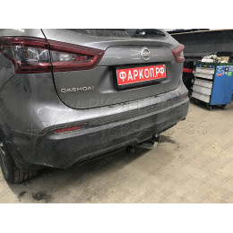 N054A GALIA Полностью оцинкованный фаркоп на Nissan Qashqai 2007-2014 (невидимый вырез бампера), Nissan Qashqai 2, в т.ч. Qashqai +2 2014-2021 (без подрезки бампера). Тип шара: 