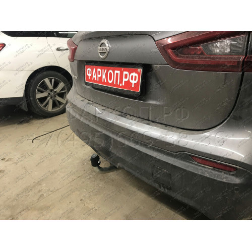 N054A GALIA Полностью оцинкованный фаркоп на Nissan Qashqai 2007-2014 (невидимый вырез бампера), Nissan Qashqai 2, в т.ч. Qashqai +2 2014-2021 (без подрезки бампера). Тип шара: A. Нагрузки: 1800/100 кг, масса фаркопа 17,22 кг