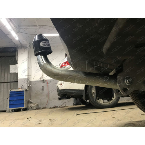 N054A GALIA Полностью оцинкованный фаркоп на Nissan Qashqai 2007-2014 (невидимый вырез бампера), Nissan Qashqai 2, в т.ч. Qashqai +2 2014-2021 (без подрезки бампера). Тип шара: A. Нагрузки: 1800/100 кг, масса фаркопа 17,22 кг