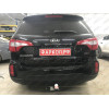 7231 Трейлер Фаркоп для Hyundai Santa Fe 2012-2018, в т.ч. Hyundai Santa Fe Premium 2016-2018, Kia Sorento 2012-2015. Требуется подрезка бампера. Тип шара: A. Нагрузки: 1000/50 кг, масса фаркопа 18,7 кг (без электрики в комплекте)