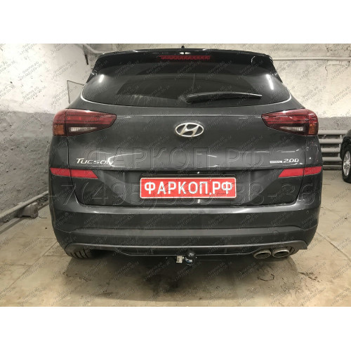 6762-A ORIS Фаркоп на Hyundai Tucson рестайл 2018-2021 без выреза в бампере. Тип шара: A. Нагрузки: 1600/100 кг, масса фаркопа 17,5 кг (без электрики в комплекте)