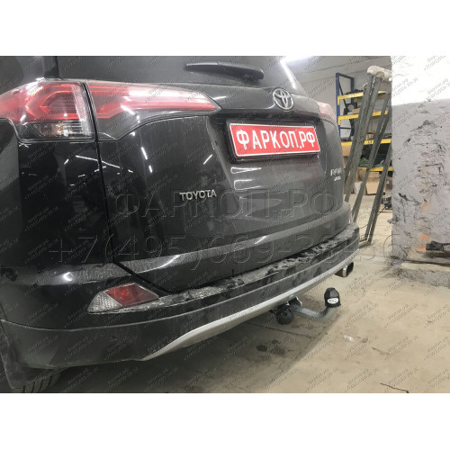 T061A GALIA Полностью оцинкованный фаркоп на Toyota RAV4 2013-2019. Тип шара: A. Минимальная подрезка бампера. Нагрузки: 2000/90 кг, масса фаркопа 23,12 кг
