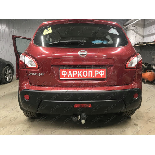 N054A GALIA Полностью оцинкованный фаркоп на Nissan Qashqai 2007-2014 (невидимый вырез бампера), Nissan Qashqai 2, в т.ч. Qashqai +2 2014-2021 (без подрезки бампера). Тип шара: A. Нагрузки: 1800/100 кг, масса фаркопа 17,22 кг
