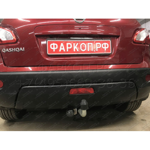N054A GALIA Полностью оцинкованный фаркоп на Nissan Qashqai 2007-2014 (невидимый вырез бампера), Nissan Qashqai 2, в т.ч. Qashqai +2 2014-2021 (без подрезки бампера). Тип шара: A. Нагрузки: 1800/100 кг, масса фаркопа 17,22 кг