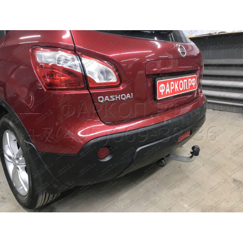 N054A GALIA Полностью оцинкованный фаркоп на Nissan Qashqai 2007-2014 (невидимый вырез бампера), Nissan Qashqai 2, в т.ч. Qashqai +2 2014-2021 (без подрезки бампера). Тип шара: A. Нагрузки: 1800/100 кг, масса фаркопа 17,22 кг