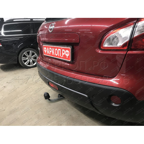 N054A GALIA Полностью оцинкованный фаркоп на Nissan Qashqai 2007-2014 (невидимый вырез бампера), Nissan Qashqai 2, в т.ч. Qashqai +2 2014-2021 (без подрезки бампера). Тип шара: A. Нагрузки: 1800/100 кг, масса фаркопа 17,22 кг