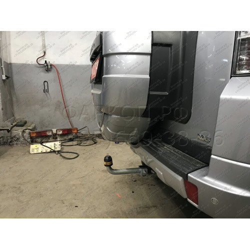91310-A MOTODOR Фаркоп с оцинкованным шаром на Mitsubishi Pajero III 2000-2007, Mitsubishi Pajero lV 2007-2020 без выреза в бампере. Тип шара: A. Нагрузки: 2000/100 кг, масса фаркопа 20,6 кг (без электрики в комплекте)