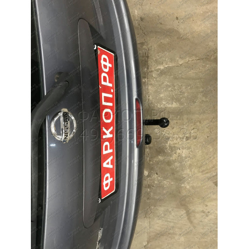 4355-A ORIS Фаркоп на Nissan Note 2006-2014. Необходима подрезка бампера. Тип шара: A. Нагрузки: 1100/50 кг, масса фаркопа 14,6 кг (без электрики в комплекте)