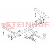 J-061 STEINHOF Фаркоп на Jeep Cherokee KJ 2001-2008 без снятия и подрезки бампера. Тип шара: A. Нагрузки: 3500/140 кг, масса фаркопа 23,9 кг (без электрики в комплекте)