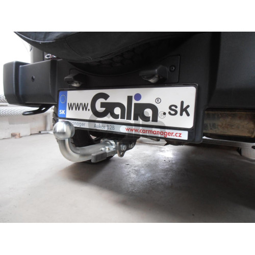 J008A GALIA Полностью оцинкованный фаркоп на Jeep Wrangler JK 2007-2018, JL 2018-. Подрозетник убирается за бампер. Тип шара: A. Установка без снятия и выреза бампера. Нагрузки: 3500/170 кг, масса фаркопа 8,52 кг