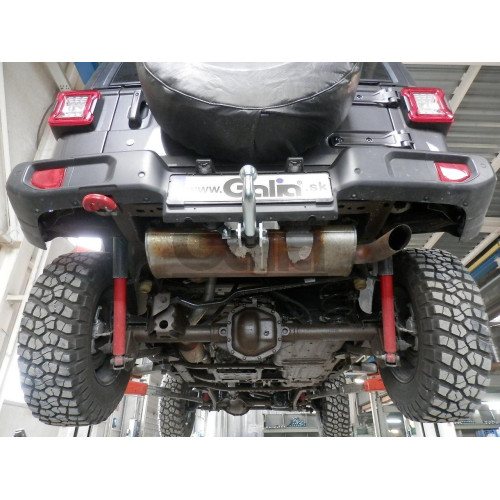 J008A GALIA Полностью оцинкованный фаркоп на Jeep Wrangler JK 2007-2018, JL 2018-. Подрозетник убирается за бампер. Тип шара: A. Установка без снятия и выреза бампера. Нагрузки: 3500/170 кг, масса фаркопа 8,52 кг