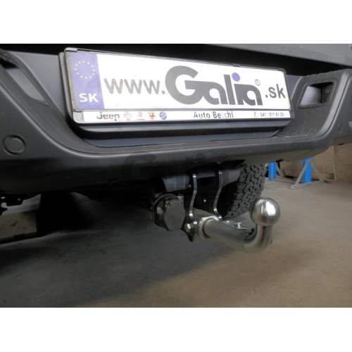 J014C GALIA Полностью оцинкованный фаркоп на Jeep Gladiator 2019-. Тип шара: C (горизонтальный съемный). Установка без снятия и выреза бампера. Нагрузки: 2800/150 кг, масса фаркопа 9,15 кг