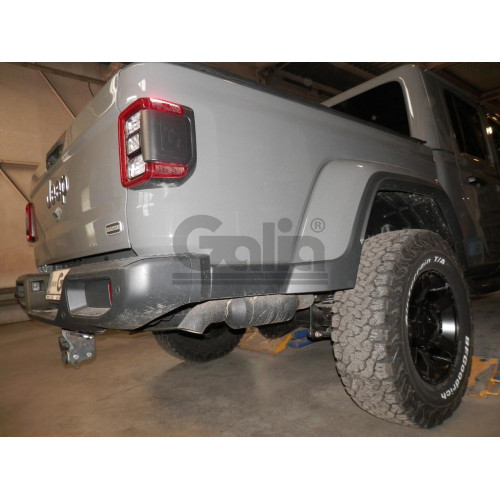 J014C GALIA Полностью оцинкованный фаркоп на Jeep Gladiator 2019-. Тип шара: C (горизонтальный съемный). Установка без снятия и выреза бампера. Нагрузки: 2800/150 кг, масса фаркопа 9,15 кг