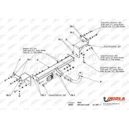 K.023 IMIOLA Фаркоп Kia Ceed универсал 2007-2012. Тип шара: A. Нагрузки: 1600/75 кг (без электрики в комплекте)
