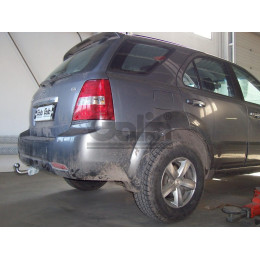 K028A GALIA Полностью оцинкованный фаркоп на Kia Sorento 2002-2009. Подрозетник убирается за бампер. Тип шара: A. Невидимый вырез бампера. Нагрузки: 3500/140 кг