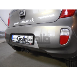 K036C GALIA Полностью оцинкованный фаркоп на Kia Picanto 2011-2017. Тип шара: C (горизонтальный съемный). Установка без снятия и выреза бампера. Нагрузки: 900
