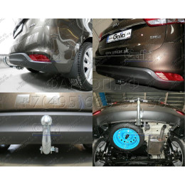 K038A GALIA Полностью оцинкованный фаркоп на Kia Carens 2013-2019. Подрозетник убирается за бампер. Тип шара: A. Установка без снятия и выреза бампера. Наг
