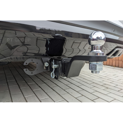 KMH-20-991122.00 PT GROUP Фаркоп на Kia Mohave 2020- без подрезки бампера. Тип шара: E (легкосъемный шар под квадрат). Нагрузки: 1500/80 кг, масса фаркопа 17,8 кг (без электрики в комплекте)