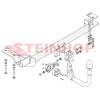 L-113 STEINHOF Фаркоп на Land Rover Range Rover Evoque 2011-2019. Требуется подрезка бампера. Тип шара: AV (вертикальное быстросъемное крепление шара на ключе). Нагрузки: 1800/100 кг, масса фаркопа 20 кг (без электрики в комплекте)